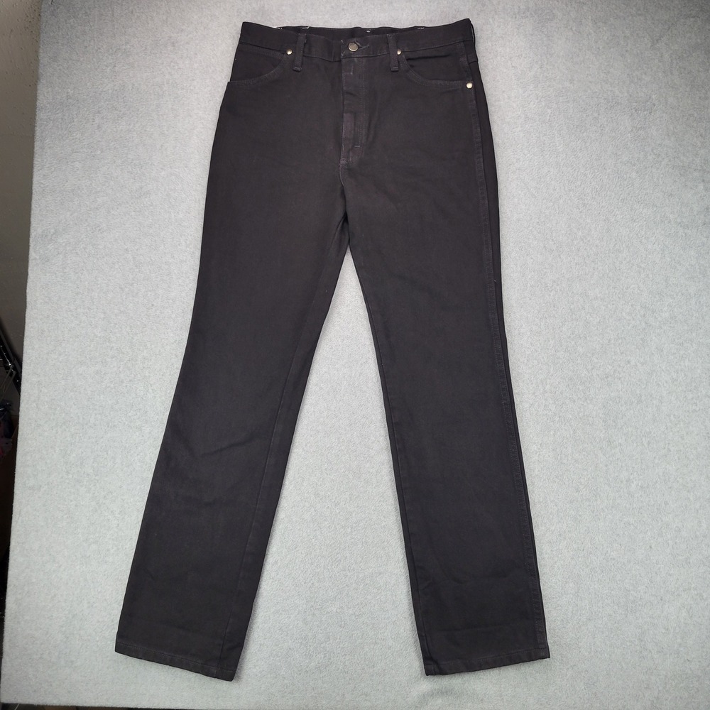 Wrangler Slim Fit Jeans Mens 32x32 Black Silver Edition 933SEWK‎ Straight Leg - Picture 4 of 10
